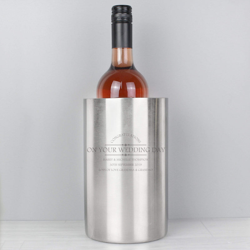 Personalised Memento Glasses & Barware Personalised Diamond Wine Cooler