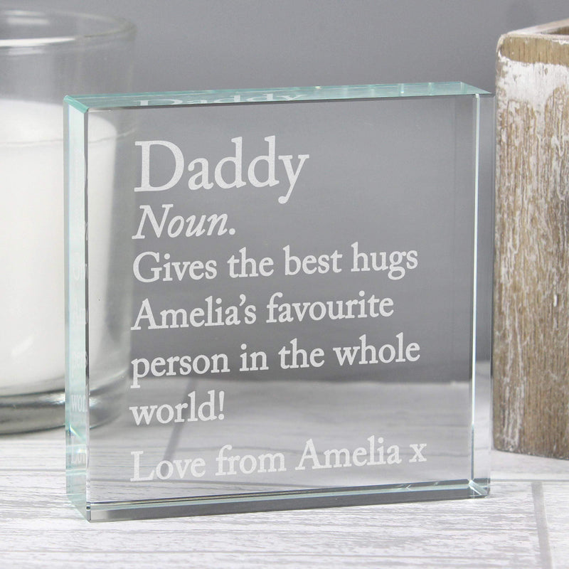 Personalised Memento Personalised Dictionary Definition Large Crystal Token