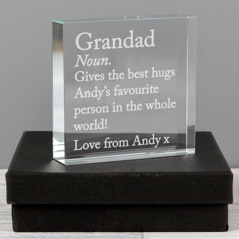 Personalised Memento Personalised Dictionary Definition Large Crystal Token