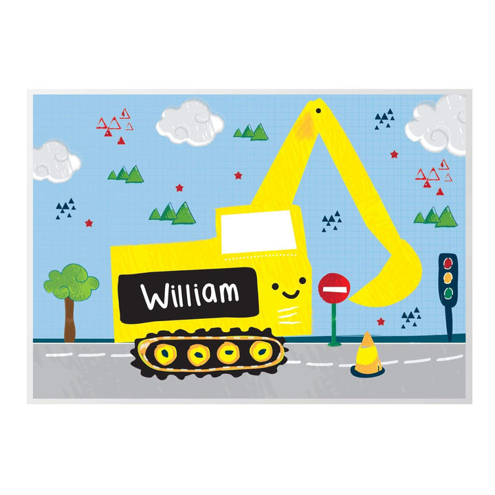Personalised Memento Mealtime Essentials Personalised Digger Placemat