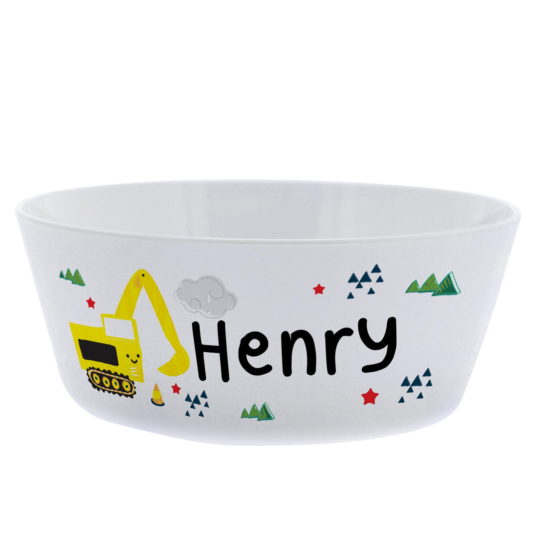 Personalised Memento Personalised Digger Plastic Bowl