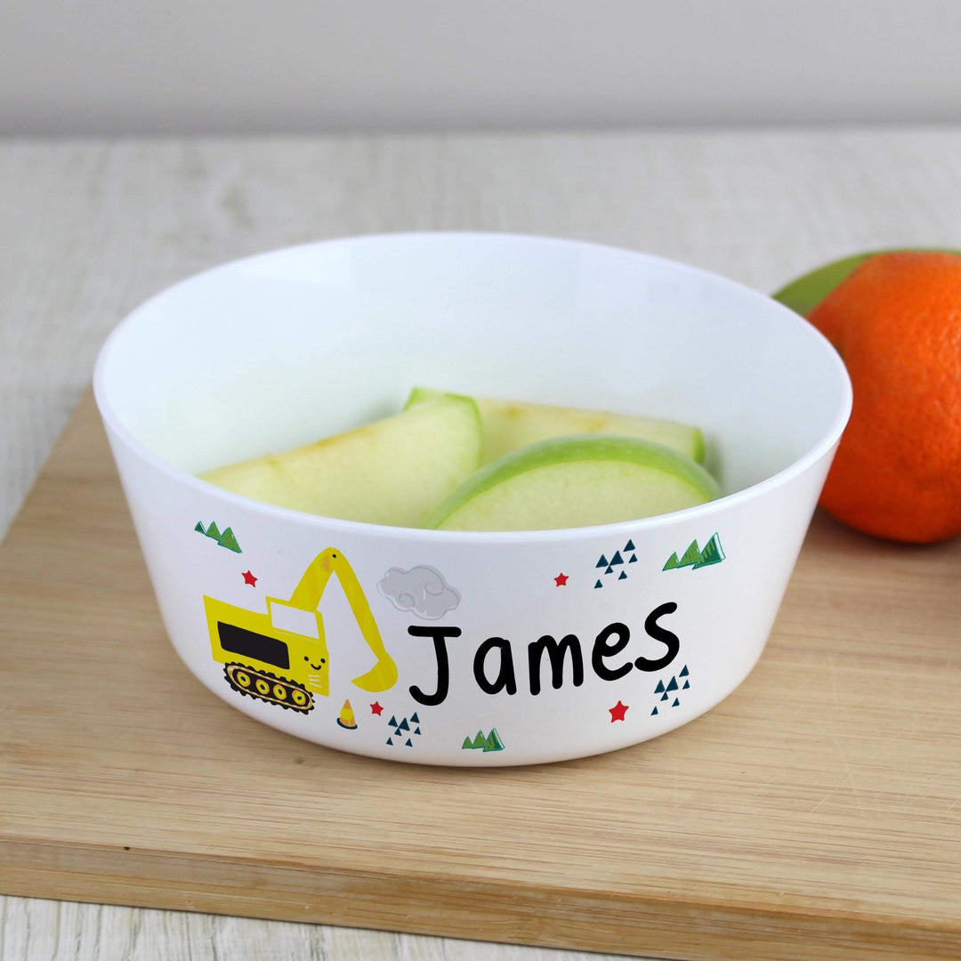 Personalised Memento Personalised Digger Plastic Bowl