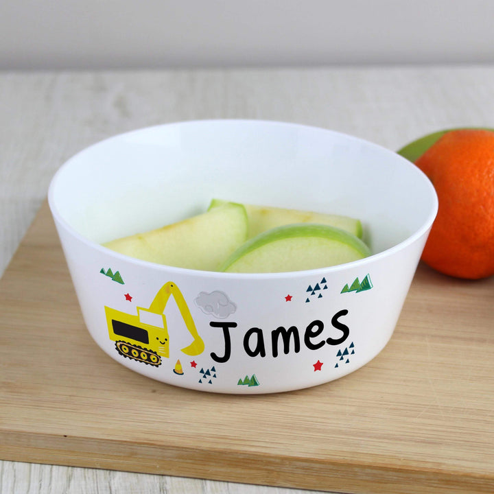 Personalised Memento Personalised Digger Plastic Bowl
