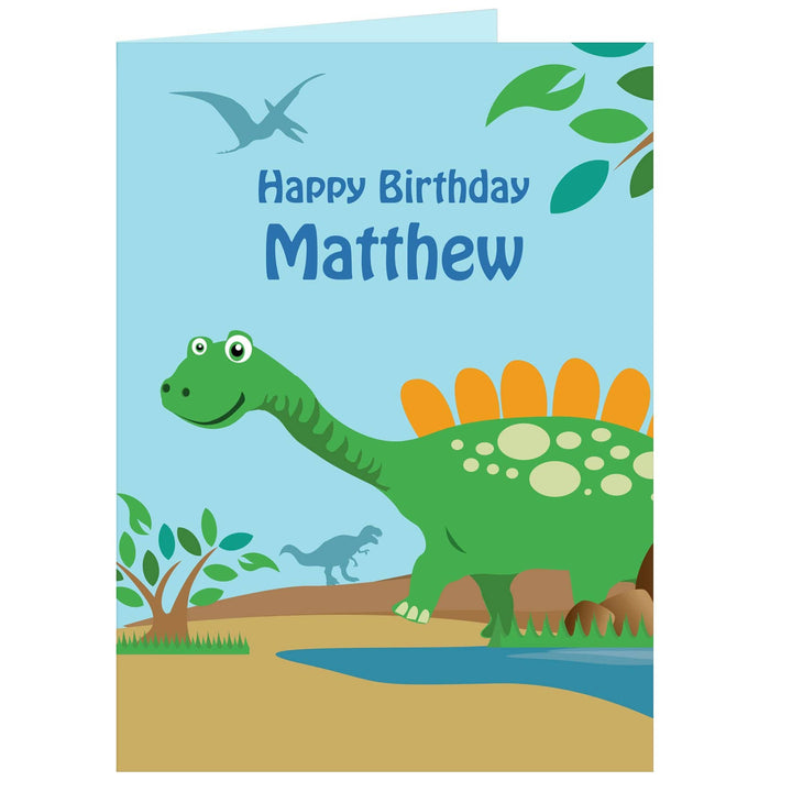 Personalised Memento Greetings Cards Personalised Dinosaur Card