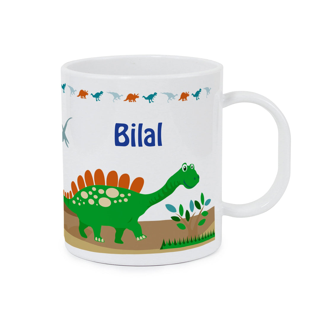 Personalised Memento Mealtime Essentials Personalised Dinosaur Plastic Mug