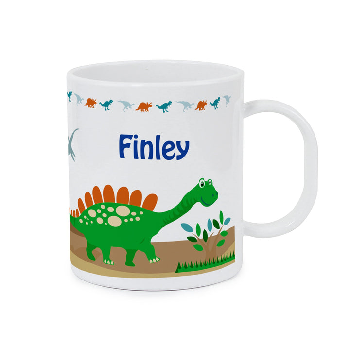 Personalised Memento Mealtime Essentials Personalised Dinosaur Plastic Mug
