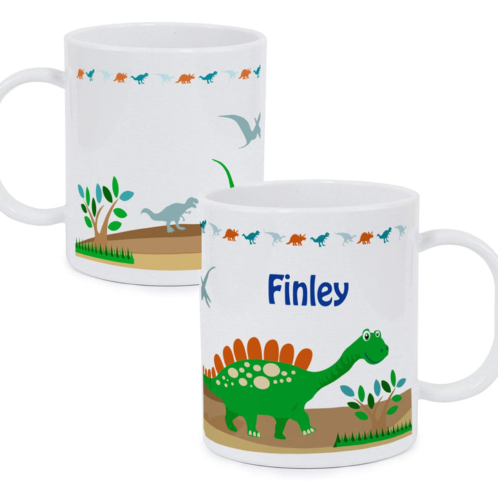 Personalised Memento Mealtime Essentials Personalised Dinosaur Plastic Mug