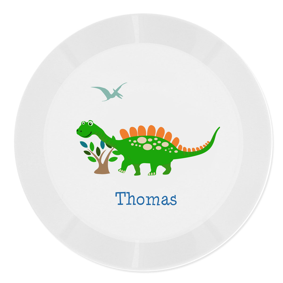 Personalised Memento Mealtime Essentials Personalised Dinosaur Plastic Plate