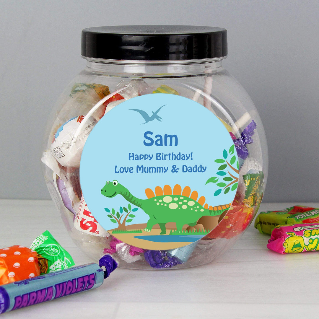 Personalised Memento Food &amp; Drink Personalised Dinosaur Sweets Jar