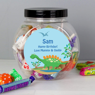Personalised Memento Food & Drink Personalised Dinosaur Sweets Jar