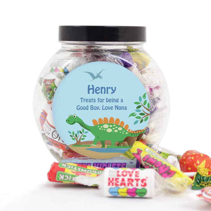Personalised Memento Food &amp; Drink Personalised Dinosaur Sweets Jar
