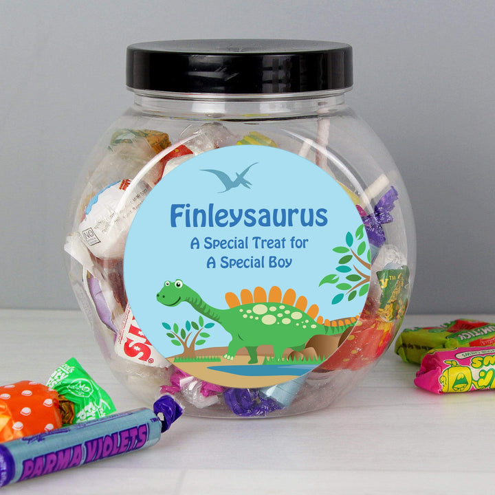 Personalised Memento Food &amp; Drink Personalised Dinosaur Sweets Jar