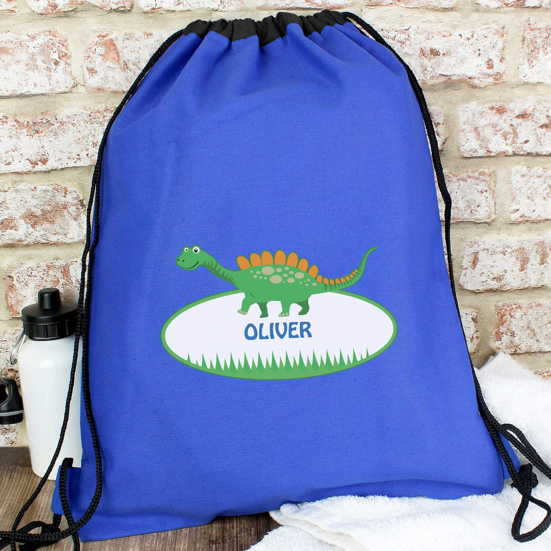 Personalised Memento Textiles Personalised Dinosaur Swim &amp; Kit Bag