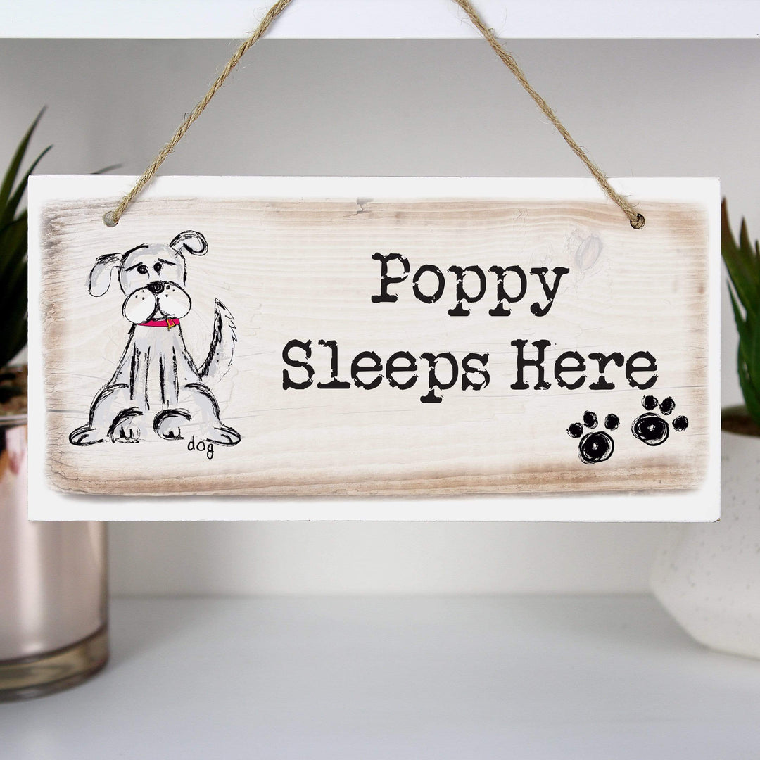 Personalised Memento Wooden Personalised Dog Wooden Sign