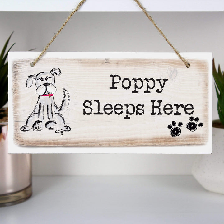 Personalised Memento Wooden Personalised Dog Wooden Sign