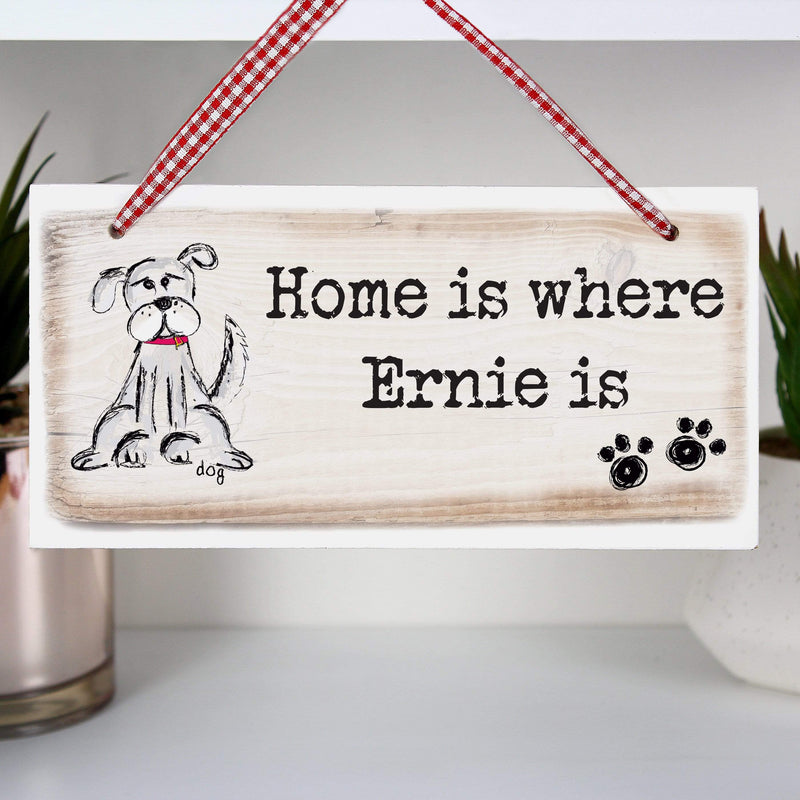 Personalised Memento Wooden Personalised Dog Wooden Sign