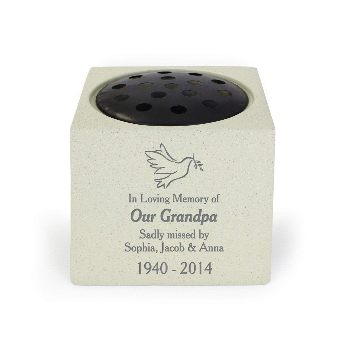 Personalised Memento Memorials Personalised Dove Memorial Vase