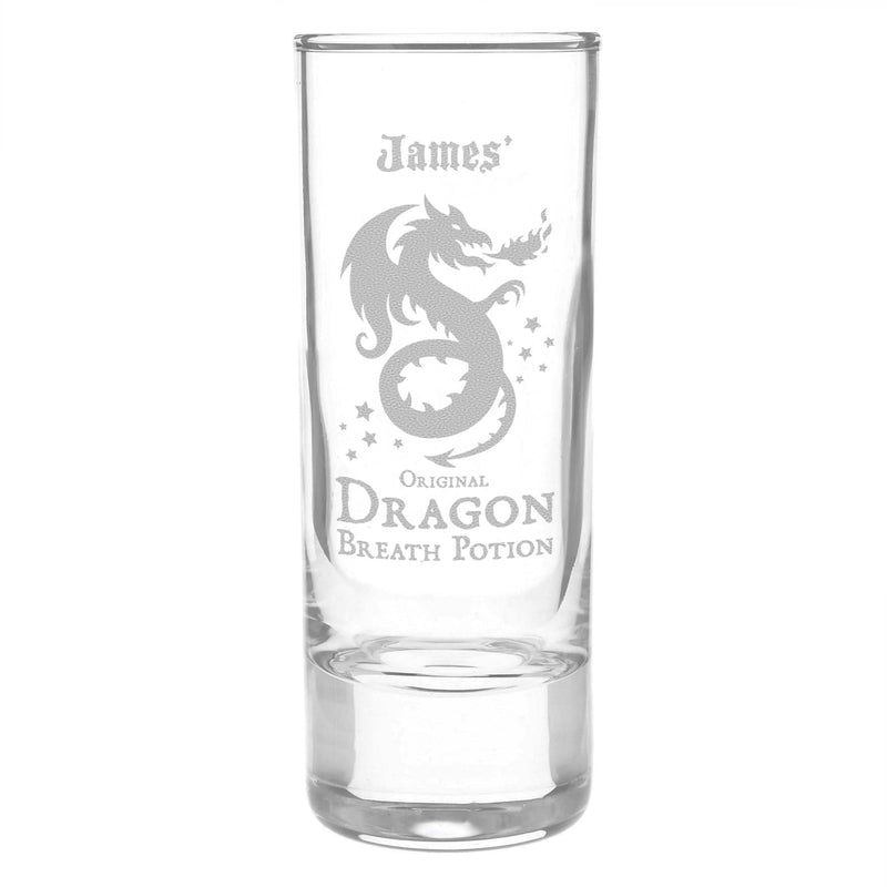 Personalised Memento Glasses & Barware Personalised Dragon Breath Potion Shot Glass