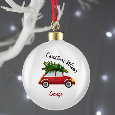 Personalised Memento Personalised 'Driving Home For Christmas' Bauble