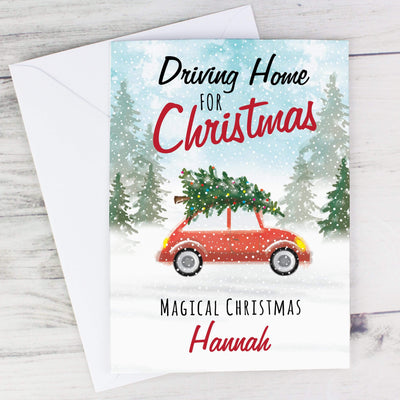 Personalised Memento Greetings Cards Personalised 'Driving Home For Christmas'' Card