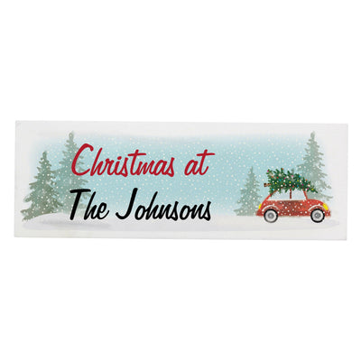 Personalised Memento Hanging Decorations & Signs Personalised 'Driving Home For Christmas' Wooden Block Sign