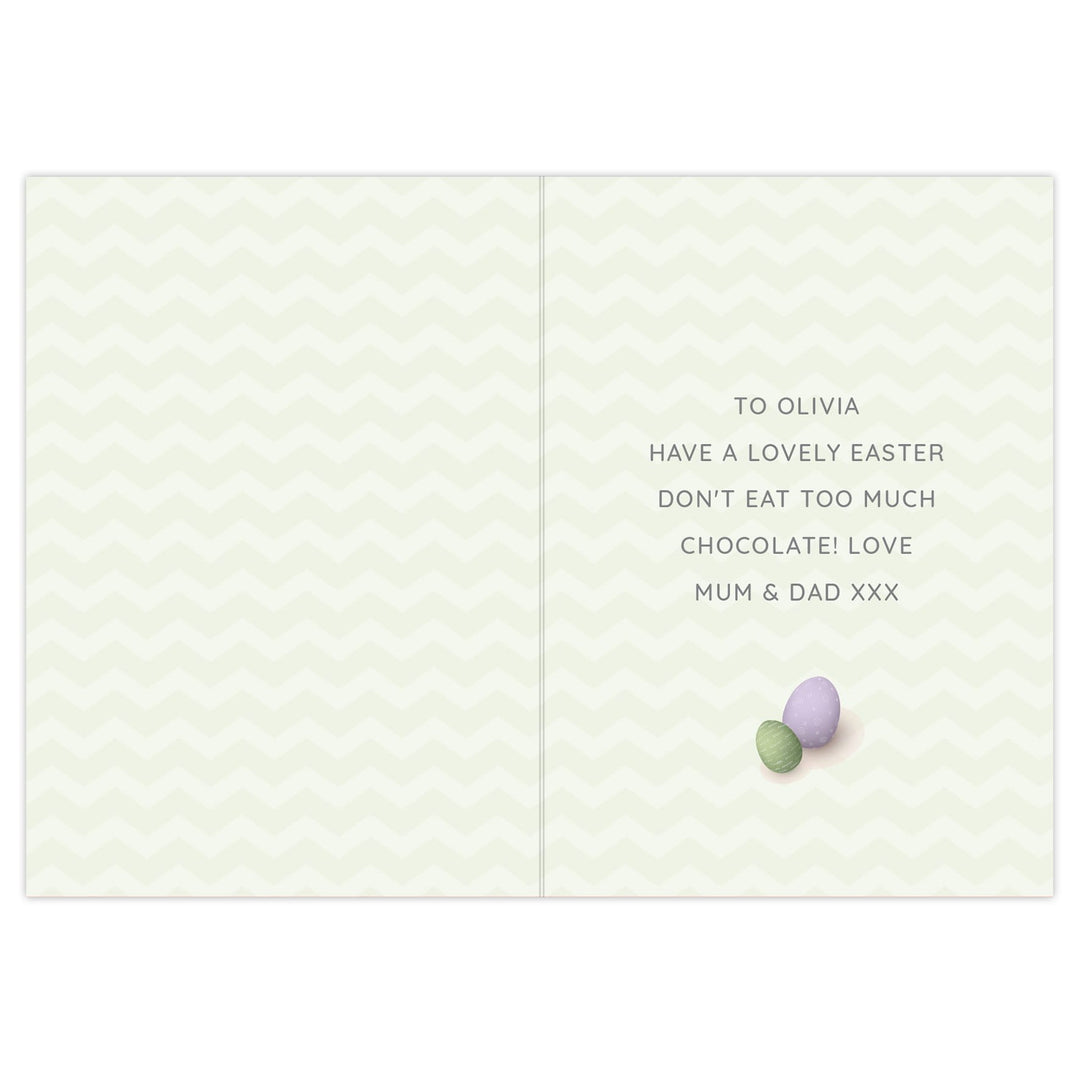 Personalised Memento Greetings Cards Personalised Easter Bunny Card