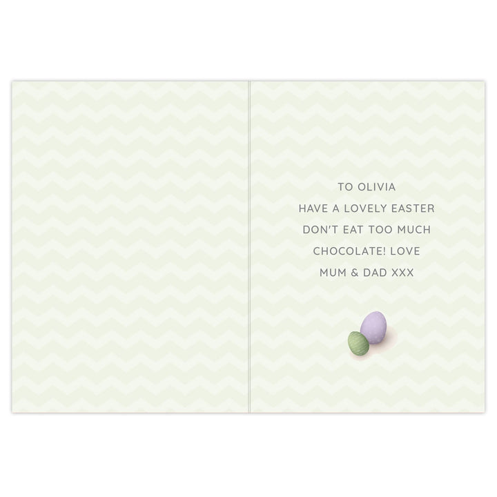 Personalised Memento Greetings Cards Personalised Easter Bunny Card