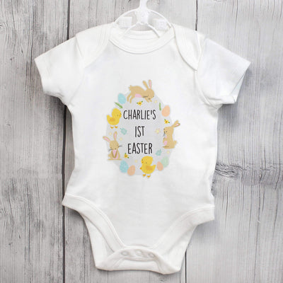 Personalised Memento Personalised Easter Bunny & Chick Baby Vest