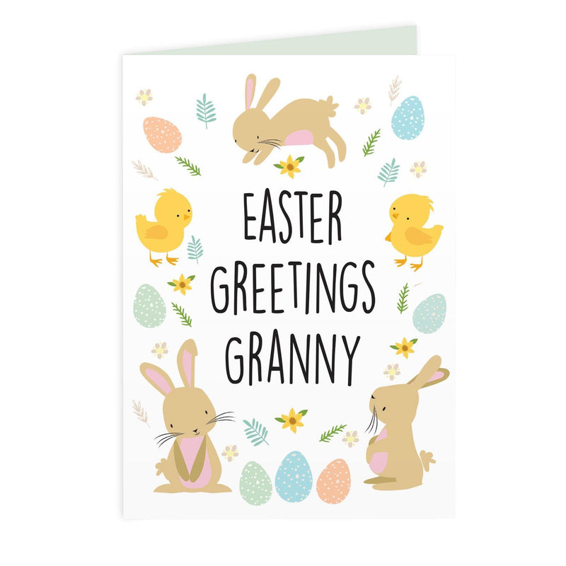 Personalised Memento Personalised Easter Bunny & Chick Card