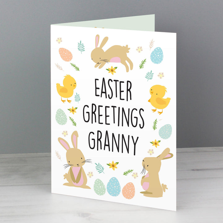 Personalised Memento Personalised Easter Bunny &amp; Chick Card