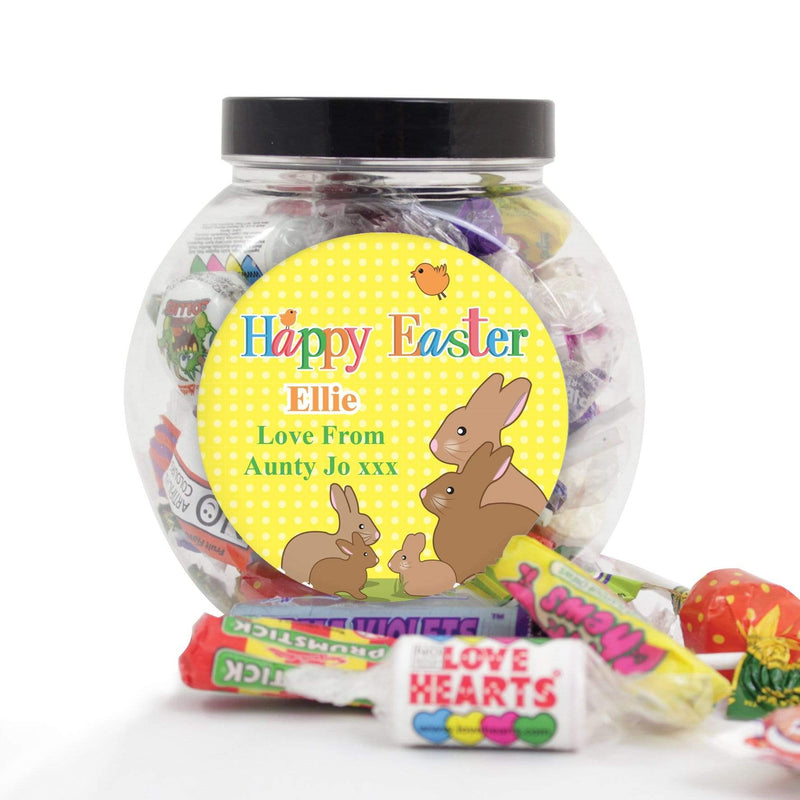 Personalised Memento Food & Drink Personalised Easter Bunny Sweet Jar