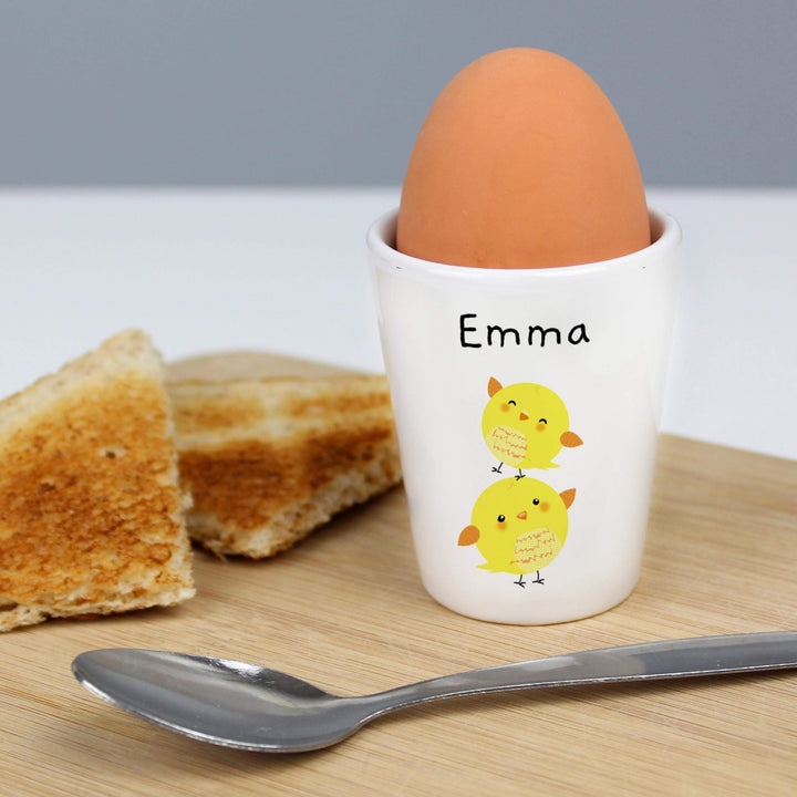 Personalised Memento Personalised Easter Chicks Egg Cup