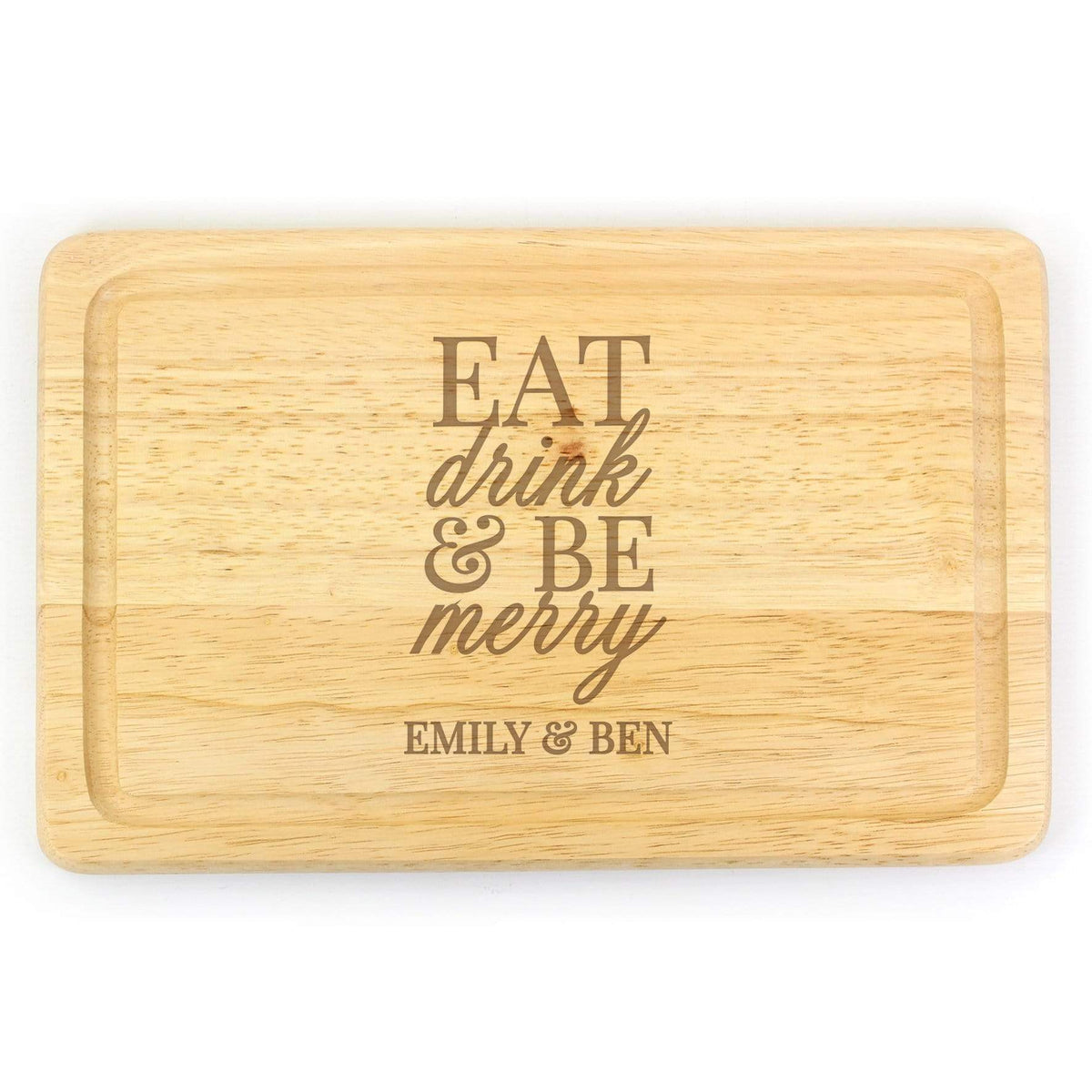 Personalised Memento Kitchen, Baking & Dining Gifts Personalised Eat Drink & Be Merry Rectangular Chopping Board