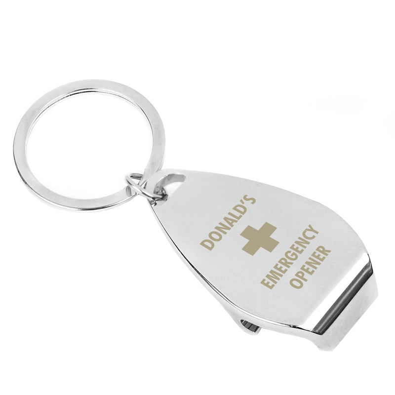 Personalised Memento Keepsakes Personalised Emergency Bottle Opener Keyring