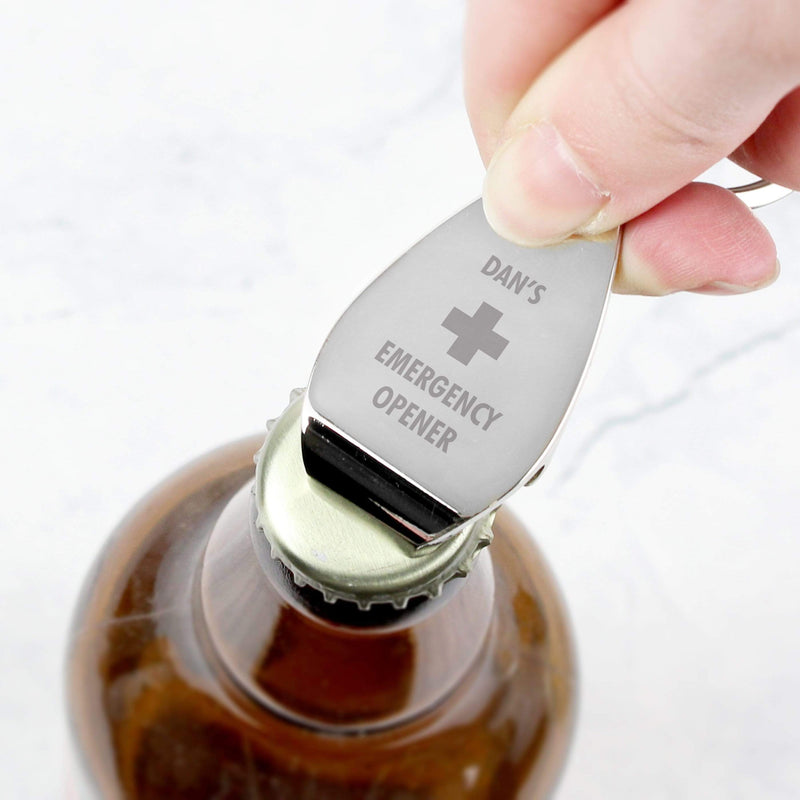 Personalised Memento Keepsakes Personalised Emergency Bottle Opener Keyring