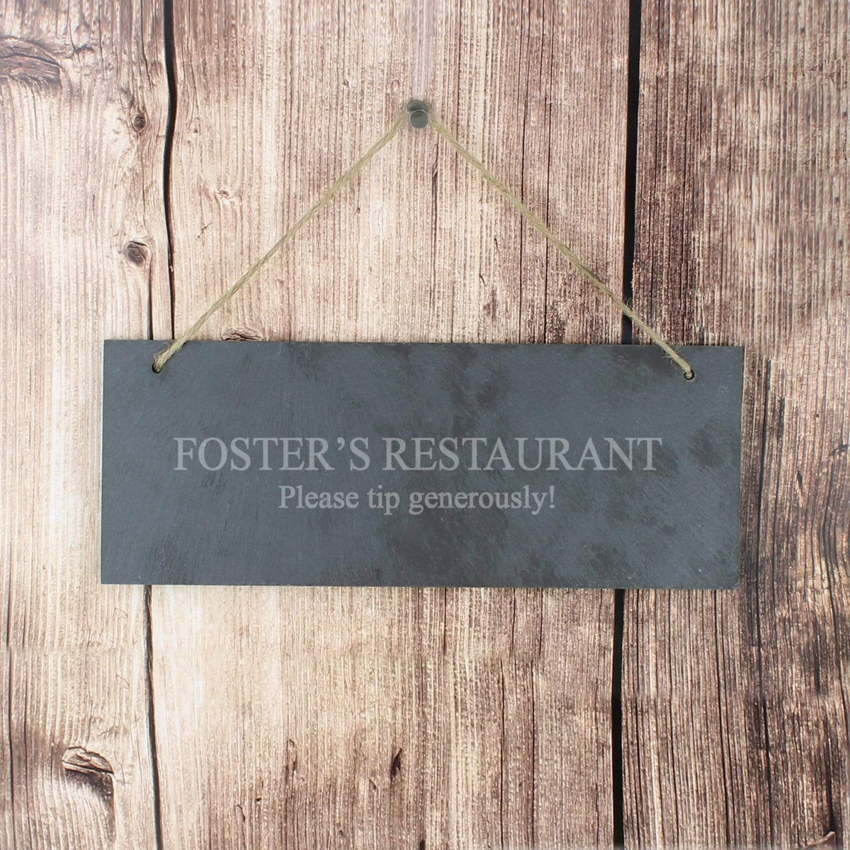 Personalised Memento Slate Personalised Engraved Hanging Slate Plaque
