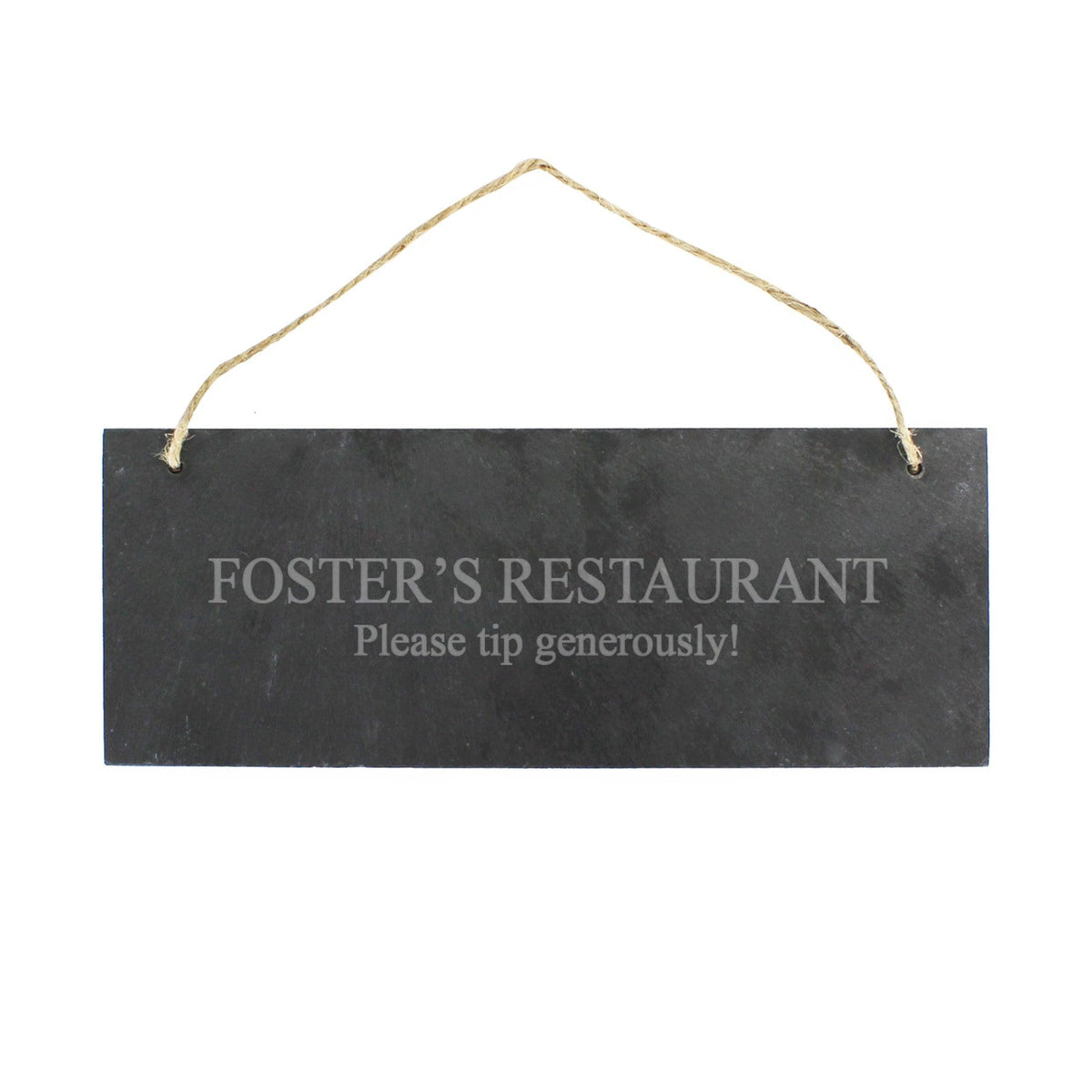 Personalised Memento Slate Personalised Engraved Hanging Slate Plaque