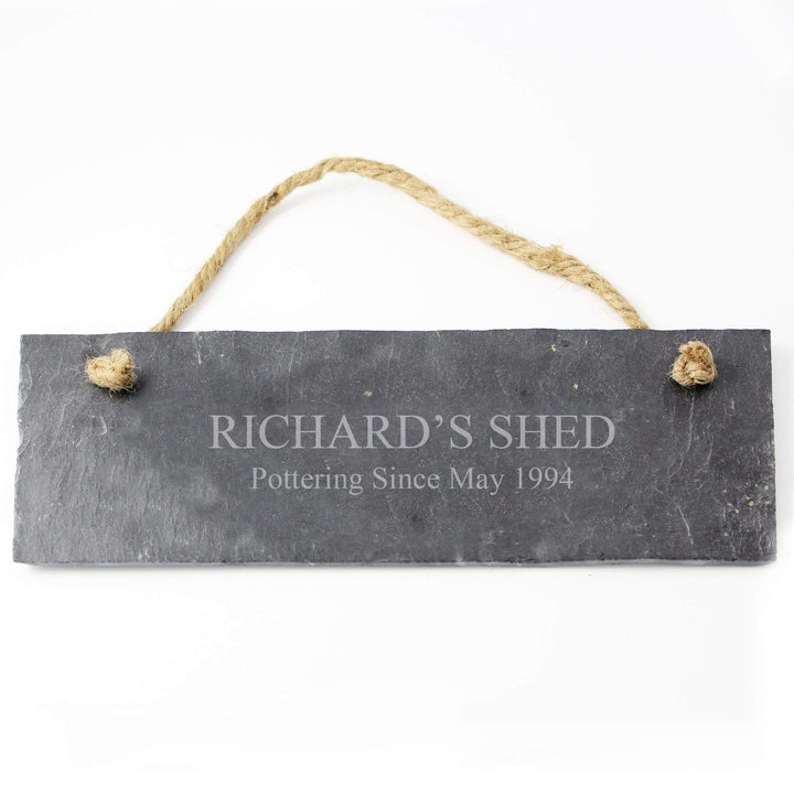 Personalised Memento Slate Personalised Engraved Hanging Slate Plaque