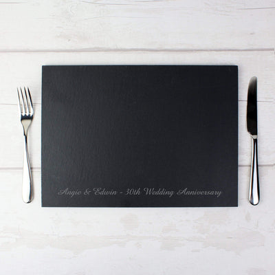 Personalised Memento Kitchen, Baking & Dining Gifts Personalised Engraved Slate Placemat