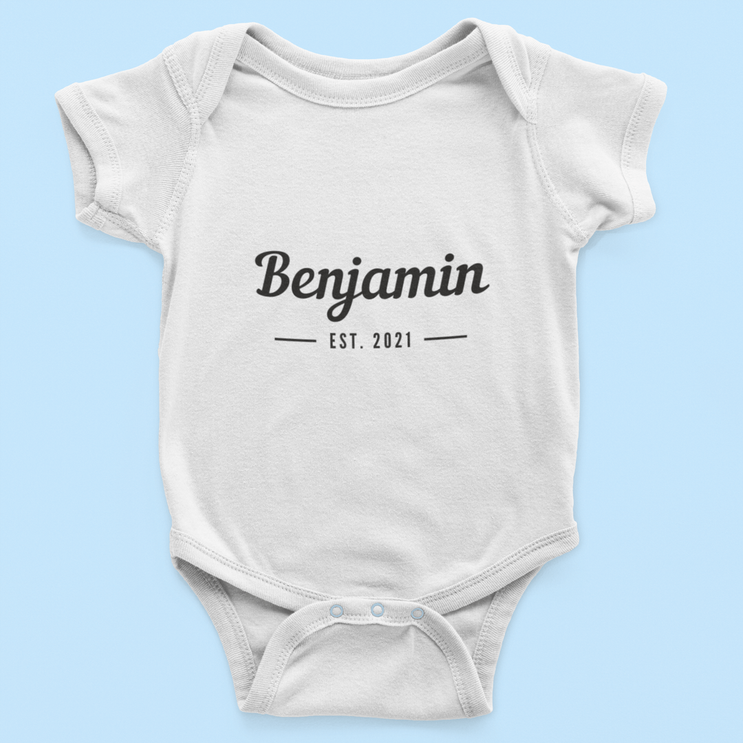 The Little Personal Shop Babygrows Personalised Est.
