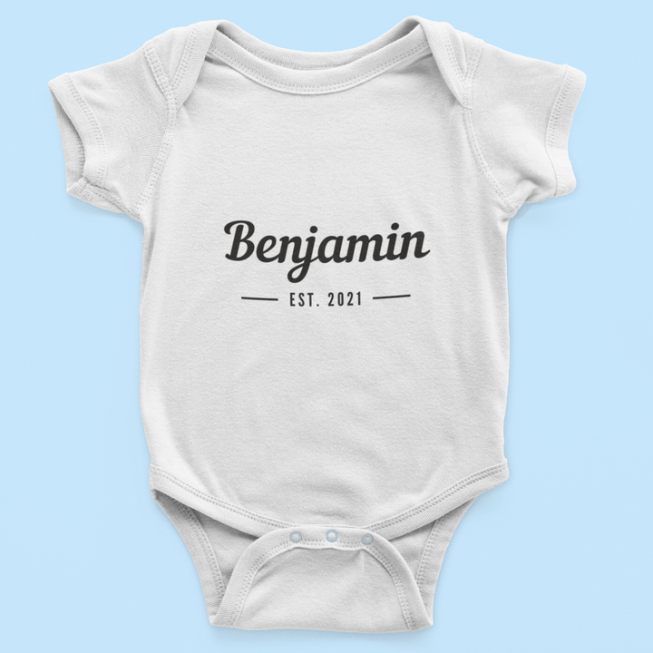 The Little Personal Shop Babygrows Personalised Est.
