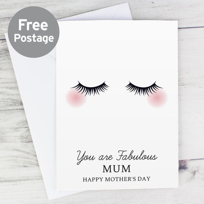 Personalised Memento Personalised Eyelashes Card