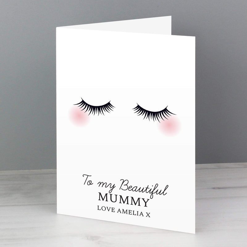 Personalised Memento Personalised Eyelashes Card