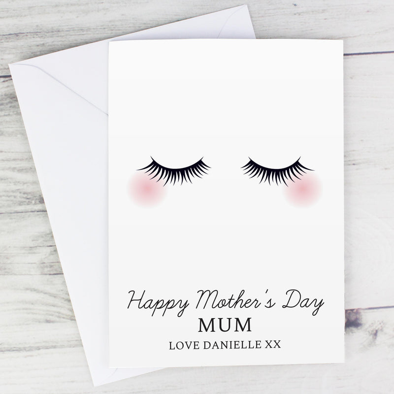 Personalised Memento Personalised Eyelashes Card