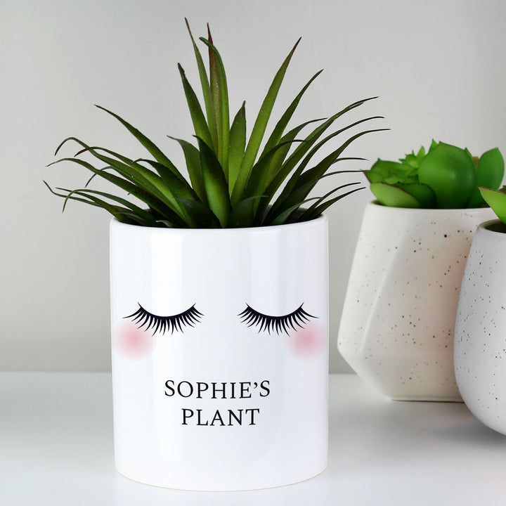 Personalised Memento Personalised Eyelashes Ceramic Storage Pot