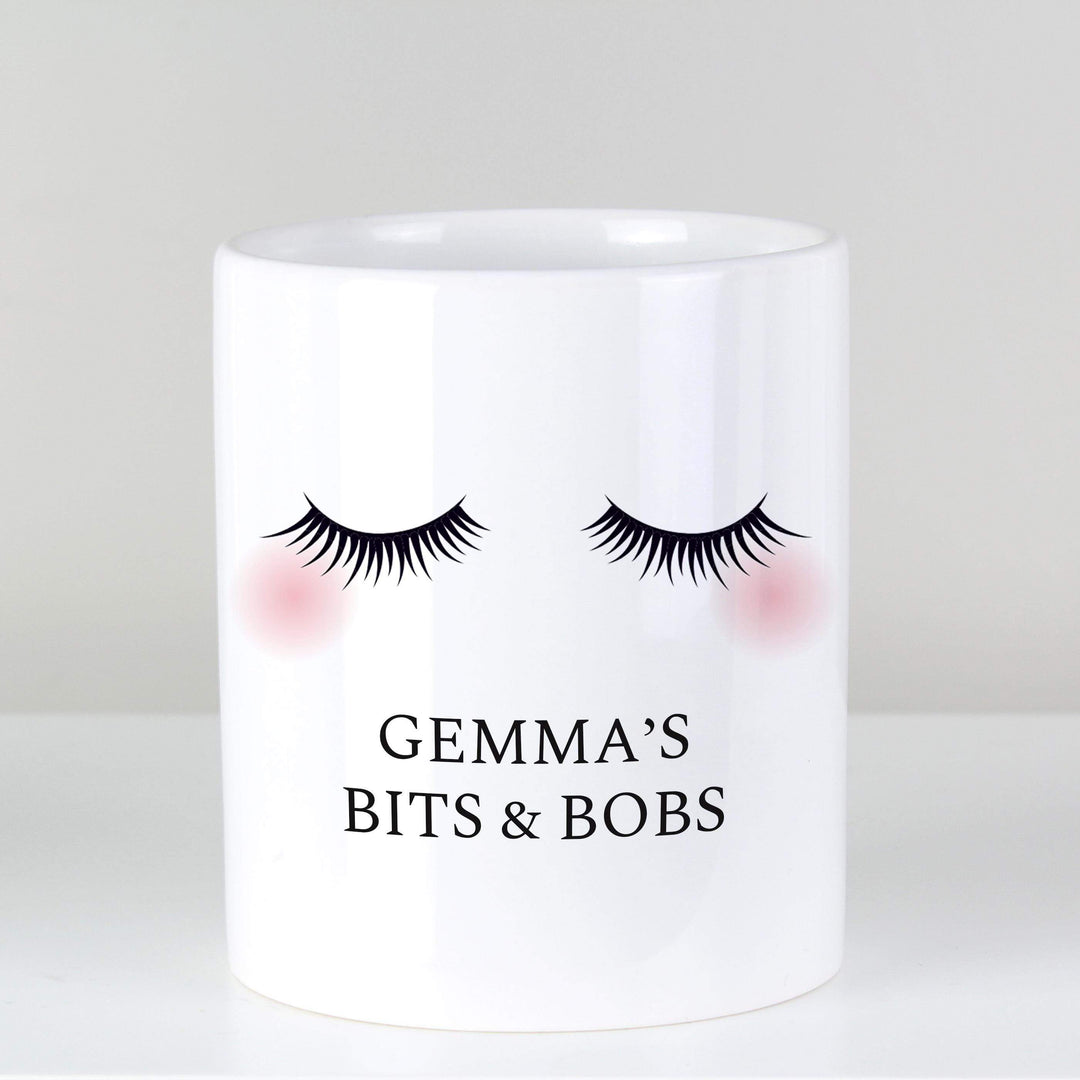 Personalised Memento Personalised Eyelashes Ceramic Storage Pot