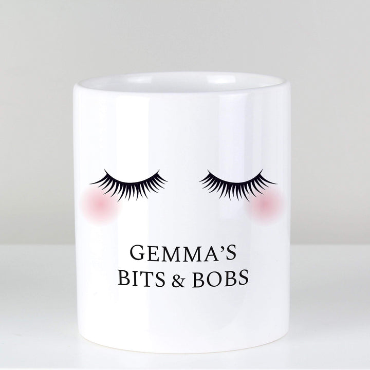 Personalised Memento Personalised Eyelashes Ceramic Storage Pot