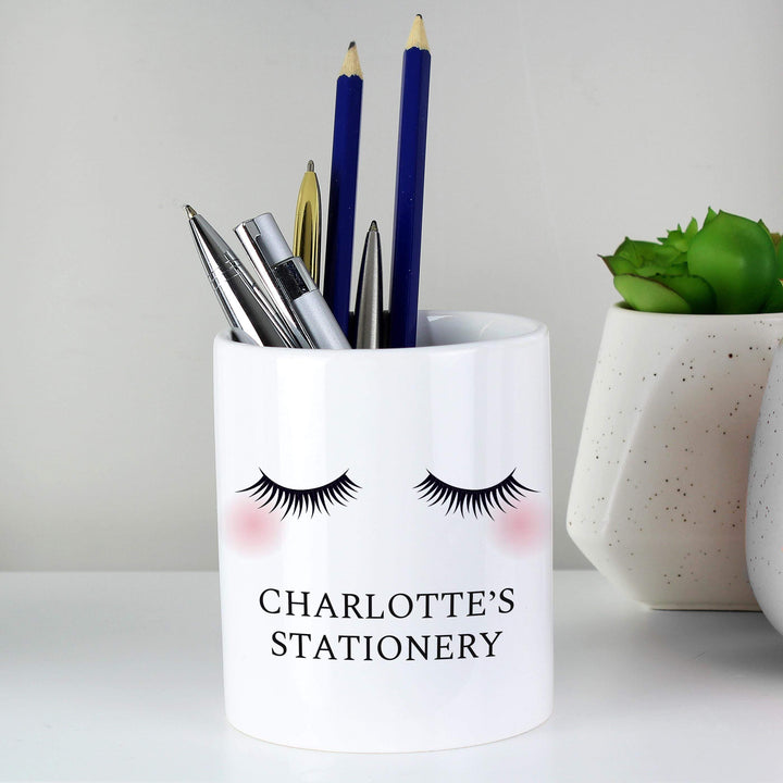 Personalised Memento Personalised Eyelashes Ceramic Storage Pot