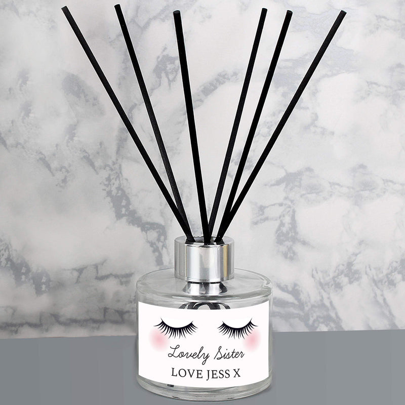 Personalised Memento Personalised Eyelashes Reed Diffuser