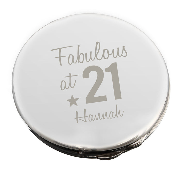 Personalised Memento Keepsakes Personalised Fabulous Birthday Big Age Compact Mirror